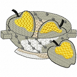Apple Embroidery Design 8